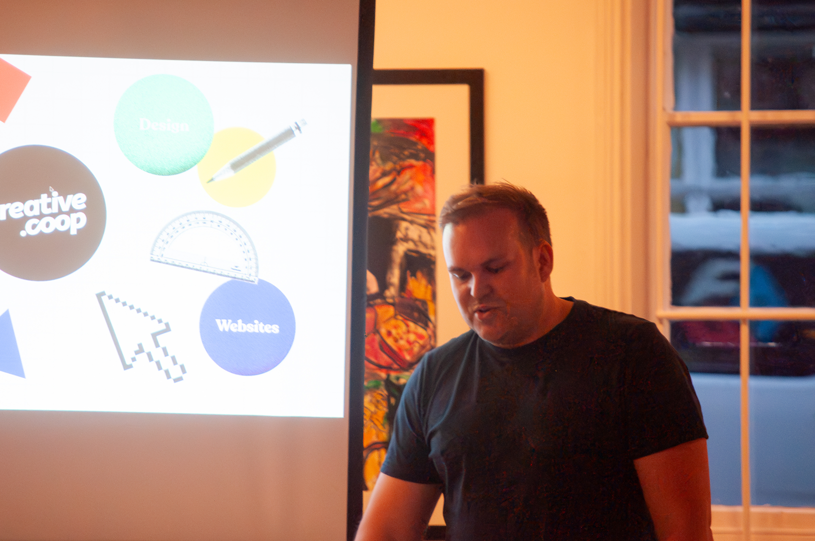 Creative Coop presentation at a local event