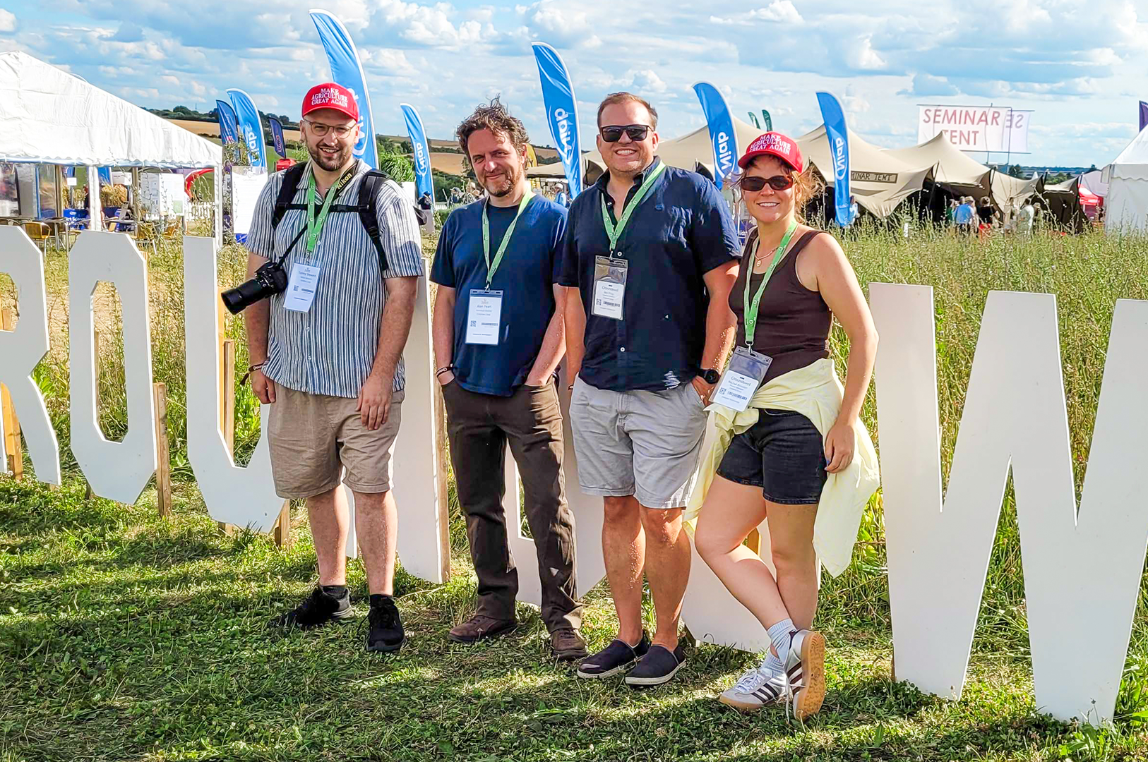 Creative Coop team at an outdoor agricultural event 'Groundswell'